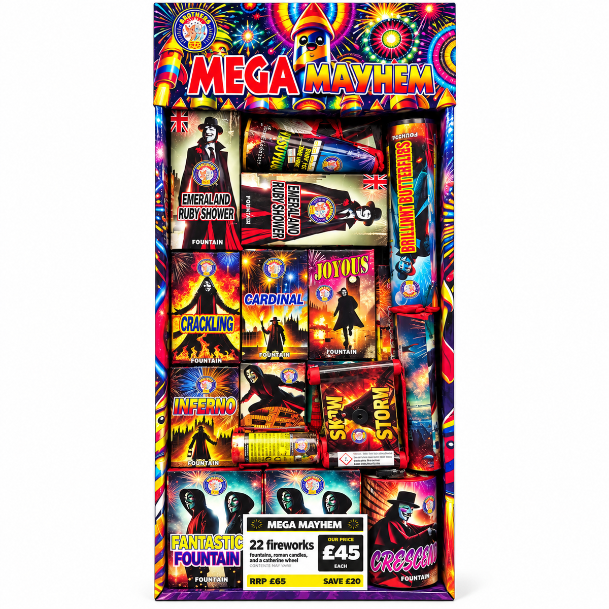 Brothers Pyrotechnics - Mega Mayhem Selection Box